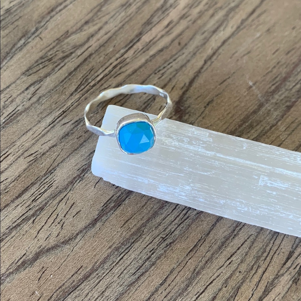 Size 8 Turquoise Gemstone Sterling Silver Ring